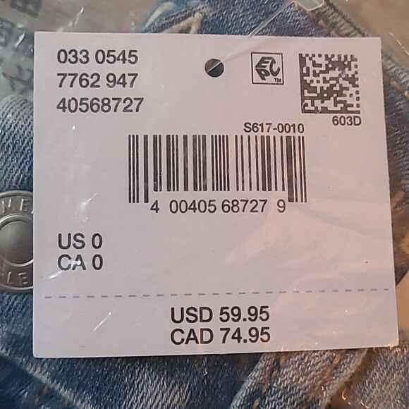 American Eagle AE Next Level Curvy High-Waisted Denim Short Size 0 NWT in packag - Picture 6 of 8